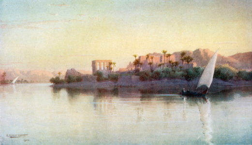 Philae (colour litho)
