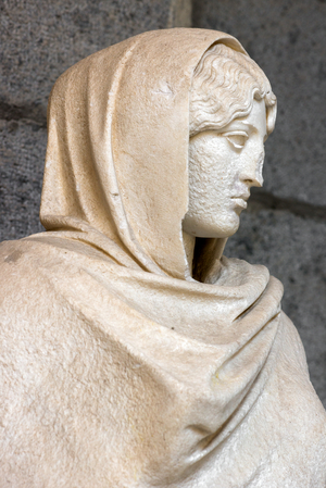 Roman art: Farnese Collection - Aphrodite Sosandra - Detail - Archaeological National museum - MANN, Naples, Italy