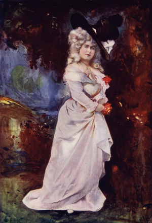 Miss Connie Ediss in The Silver Slipper (colour photo)