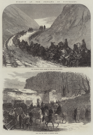 Pursuit of the Fenians in Tipperary (engraving)