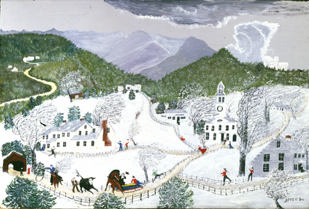 A Blizzard, 1956 (oil on pressed wood)