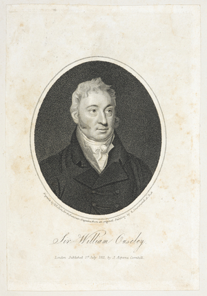 Portrait of Sir William Ouseley (1767 - September, 1842), a British orientalist.