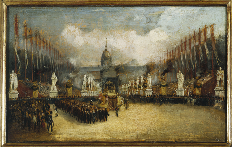 Arrival of Napoleon's ashes on the esplanade des Invalides, December 15, 1840, in 1840 (oil)