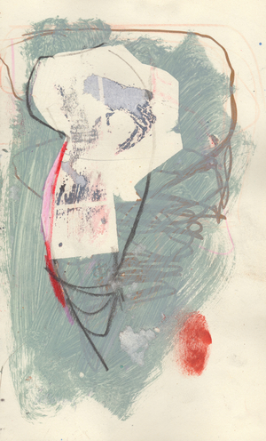 Sketchbook 6, 2024 (tempera paint, collage, crayon on paper)