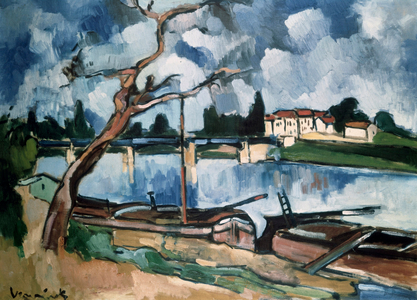 Seine near Picq (oil on canvas)