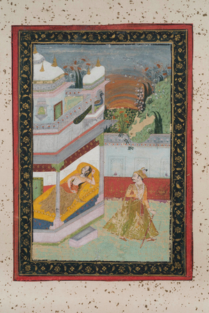 Lalit Ragnini, c.1790 (gouache on paper, gold embellishment)