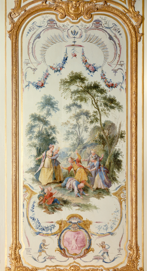 Colin Maillard, circa 1749 (wood)
