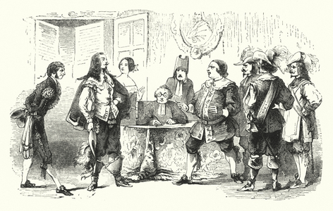 Illustration for The Barber of Seville by Rossini (engraving)