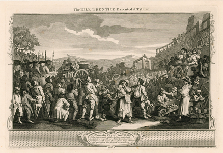 The idle apprentice executed at Tyburn (engraving)