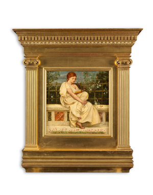 Reading, 1871 (oil over silver gilt on panel)