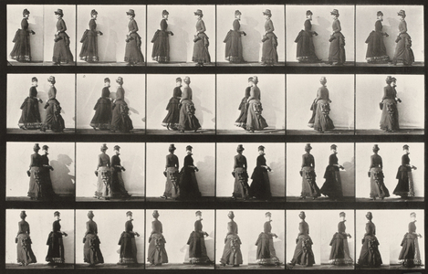 Plate Number 45. Two women walking, meeting and partly turning,1887 (photo)