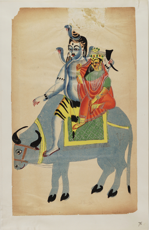 Haraguri on oxen, c.1875 (watercolour)