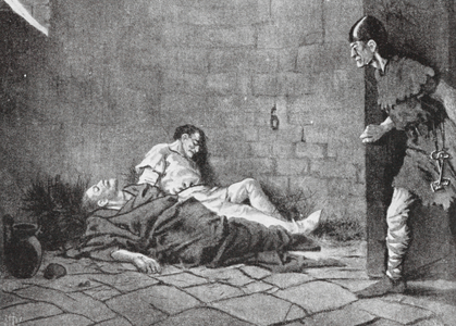 Imprisonment and Death of Dukes Erik and Valdemar, 1318 (litho)