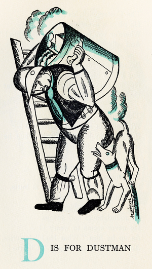 D is for Dustman, 1924 (print)