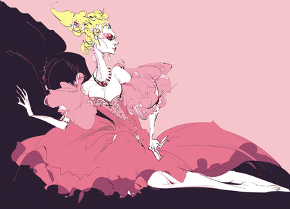 Giulietta', from Offenbach 's 'Tales of Hoffmann', colour caricature, 2006/10 by Neale Osborne