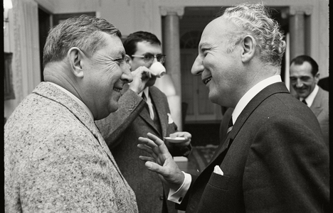 The party leadership of the FDP in Moscow at the invitation of the Kremlin, 1969 (b/w photo)