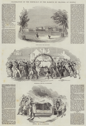 Celebration of the Birth-Day of the Marquis of Chandos, at Stowe (engraving)