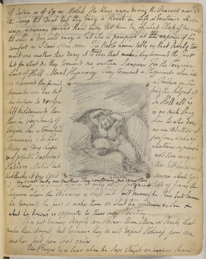 Add. 49460, f.48 Emblem 59: Struggling Figure, from 'The Notebook of William Blake' (The Rossetti Manuscipt') c.1787-1847 (pencil on paper)