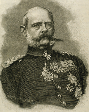 Alexander August Wilhelm von Pape (1813-1895), Prussian military, Portrait (engraving), 1885.
