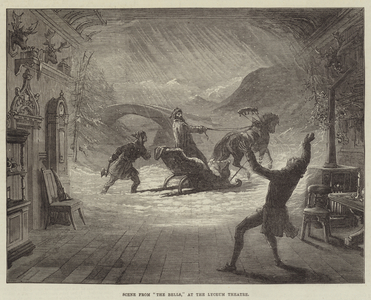 Scene from "The Bells," at the Lyceum Theatre (engraving)
