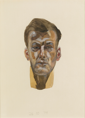Self Portrait, 1974 (watercolor and pencil on paper)