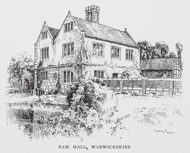 Ram Hall, Warwickshire (litho)