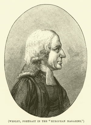 Wesley, portrait in the "European Magazine" (engraving)