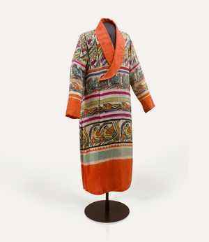Robe, c. 1913-14 (Embroidered and block-printed silk robe)