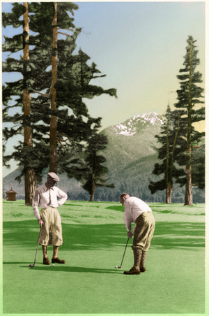 Golf in St Moritz, ca 1930