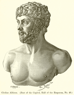 Clodius Albinus. (Bust of the Capitol, Hall of the Emperors, No. 49) (engraving)