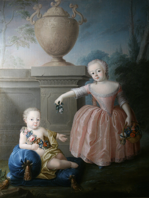 Amilia Carolina Henriette Reuszin and Heinrich XXXVII Jungere Reusz, 1748 (oil on canvas)