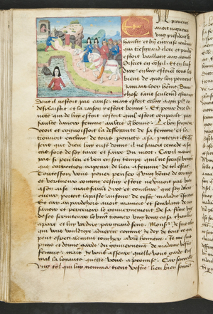 MS Hunter 252 110v Page from 'Cent Nouvelles Nouvelles, c.1461-62 (vellum)