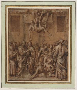 Christ healing the sick, 1545 - 1593 (Ink and wash on paper)