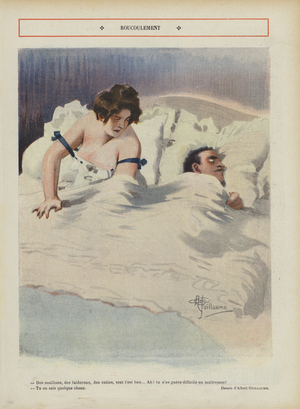 Illustration for Le Rire (colour litho)