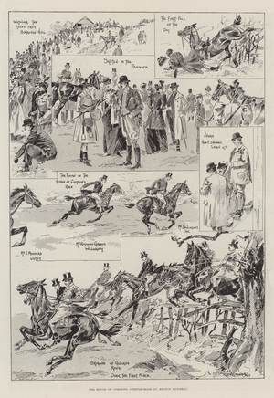 The House of Commons Steeplechase at Melton Mowbray (engraving)