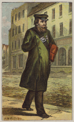 Commissionaire (colour litho)