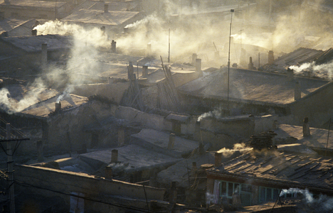 Air pollution from homes using coal stoves in Datong, Shanxi Province, China