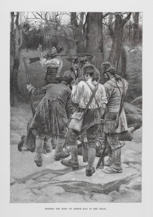 Finding the Body of Joseph Hay in the Trail (engraving)