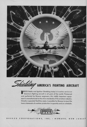 World War II Advertisement - Breeze Corporation, Newark, New Jersey