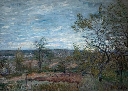 Windy Day at Veneux, 1882 ( Oil on canvas)