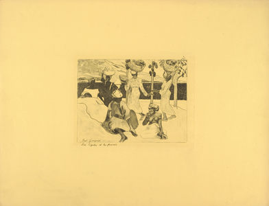 Locusts and Ants- Souvenir of Martinique, 1889, (Zincograph on canary yellow wove paper)