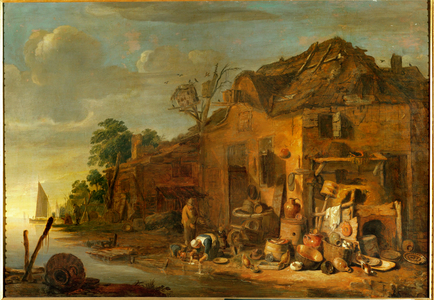 Farm (painting on oakwood)