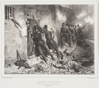 Le Capitaine de Génie, Th. Le Blanc, plate 9 from Prise de Constantine, 1838 (litho) 