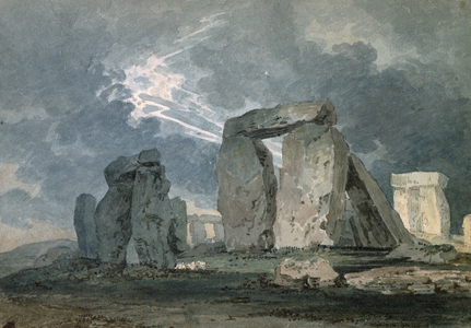 Stonehenge during a Thunderstorm, c.1794 (watercolour over indications in graphite, touched with the reed pen)