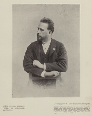 Senor Enrico Bertran (b/w photo)