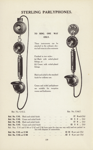 Page from Sun Electrical catalogue of electrical goods, 1926 (litho)