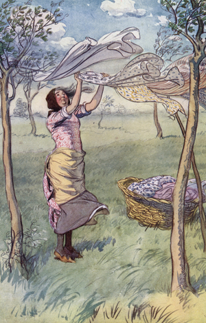 Illustration for The Merry Wives of Windsor (colour litho)