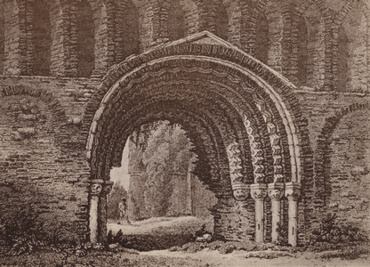 St Botolph's Priory Church (Western Front) 1805 (litho)