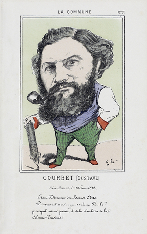 Charge portrait of Gustave Courbet (1871)