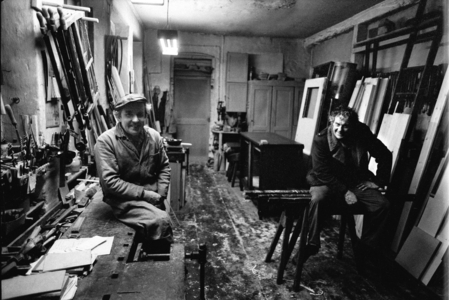 Neuruppin, 1990, private carpentry workshop (photo)